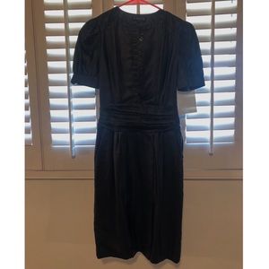 Black Ports midi dress. Silk lining.